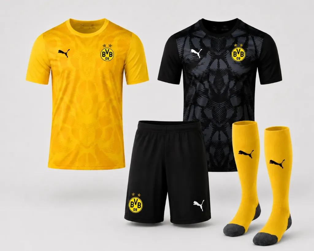 Paquete completo Temporada 2026-27 (Amarillo + Negro, Talla 116 (5-6))